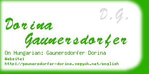 dorina gaunersdorfer business card